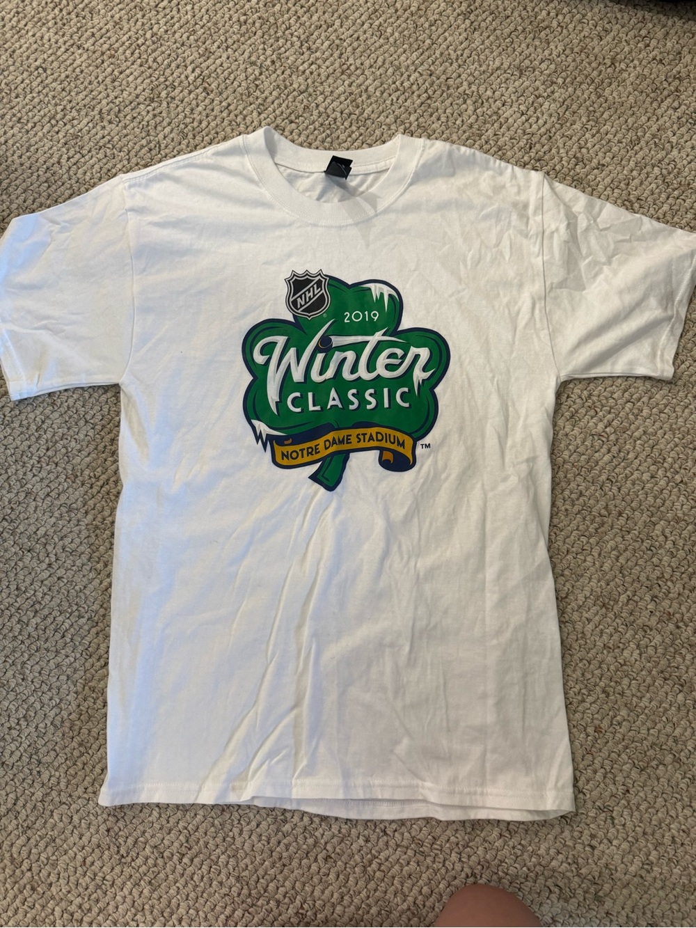 NHL Winter Classic 2019 Notre Dame Stadium White Graphic Tee
